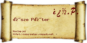 Ősze Péter névjegykártya